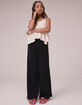 NECTAR CLOTHING Girls Ribbed Wide Leg Pants image number 3