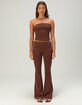 FULL TILT Polka Dot Womens Fold Over Flare Pants image number 1