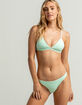 FULL TILT Mint High Leg Cheekier Bikini Bottoms image number 1