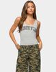 EDIKTED Girly Ribbed Tank Top image number 1
