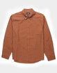 CONVERSE Basic Plaid Mens Long Sleeve Button Up Shirt image number 1
