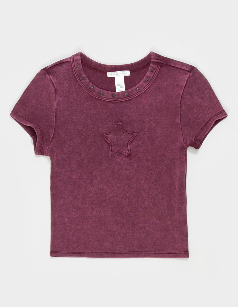 FULL TILT Star Stud Detail Girls Tee image number 0