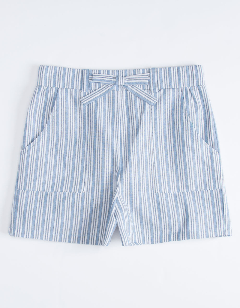 WHITE FAWN Stripe Girls Beach Shorts image number 0