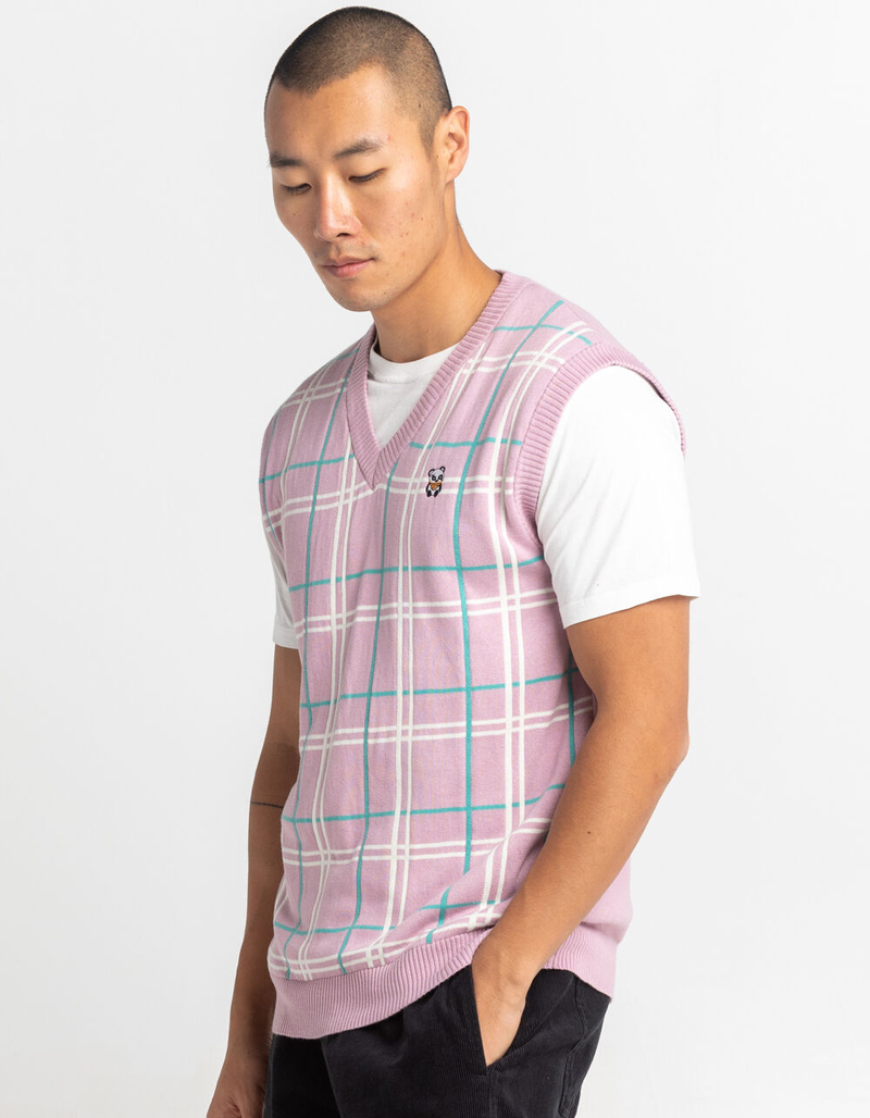 VSTR Mens Plaid Sweater Vest image number 2