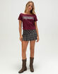 VON DUTCH Womens Off The Shoulder Top image number 2