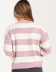 MAJOR LABEL Rugby Stripe Balloon Sleeve Womens Pullover Sweater image number 4