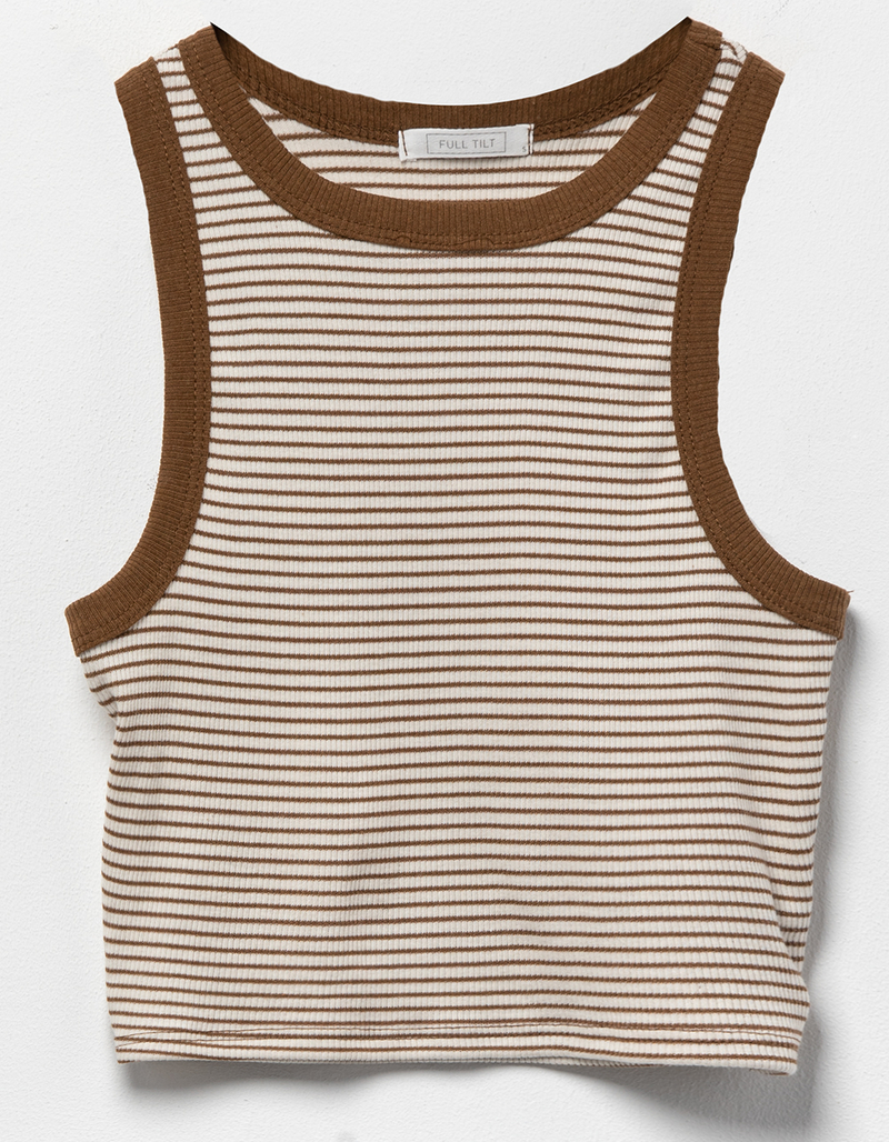 FULL TILT Womens Stripe Muscle Tank Top image number 0