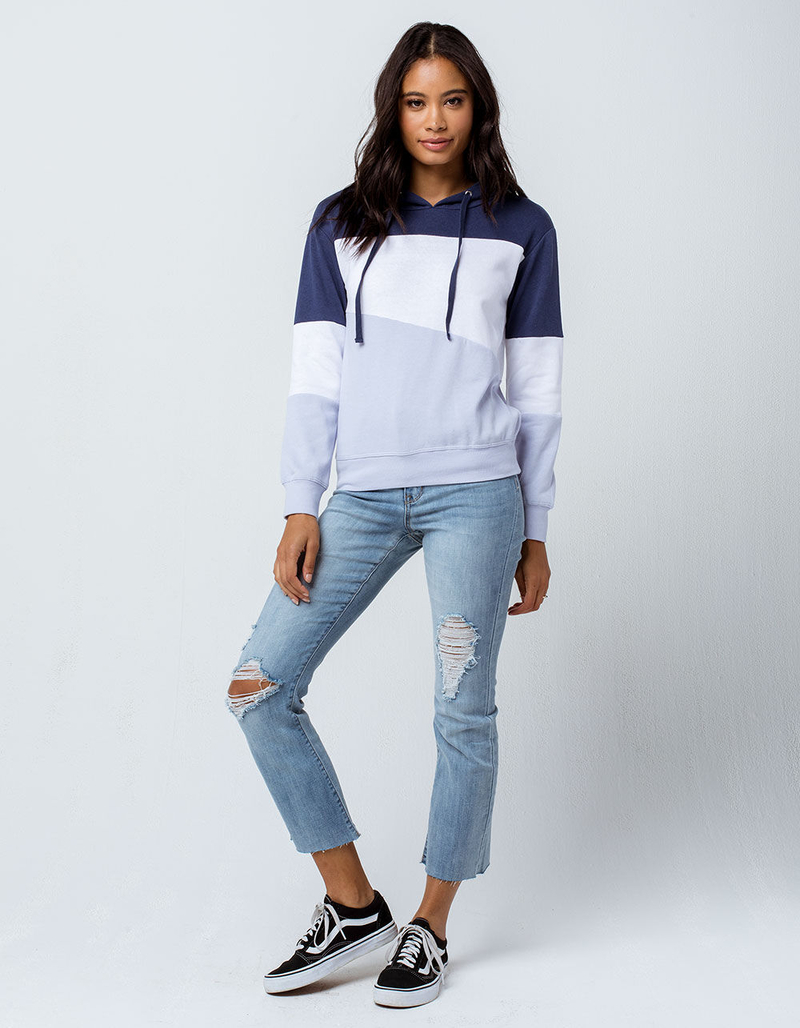 FULL TILT Color Block Blue Womens Hoodie image number 3