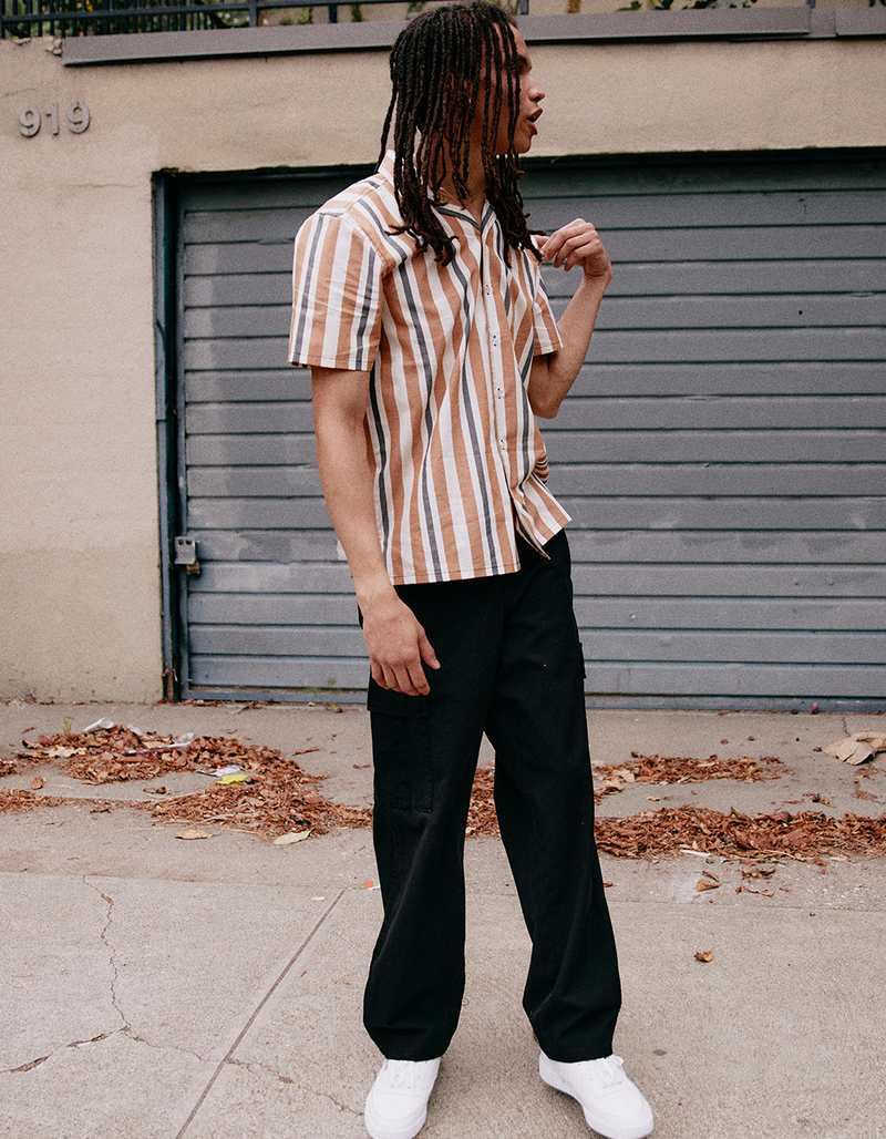 RSQ Mens Stripe Button Up Shirt image number 5