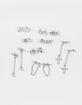 FULL TILT 9 Pack Dainty Stud Dangle Earrings image number 1
