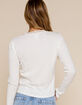 WEST OF MELROSE Cute As A Button Lace Trim Womens Cardigan image number 3