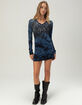 AFFLICTION Blade Killer Womens Long Sleeve Hooded Shirt image number 5