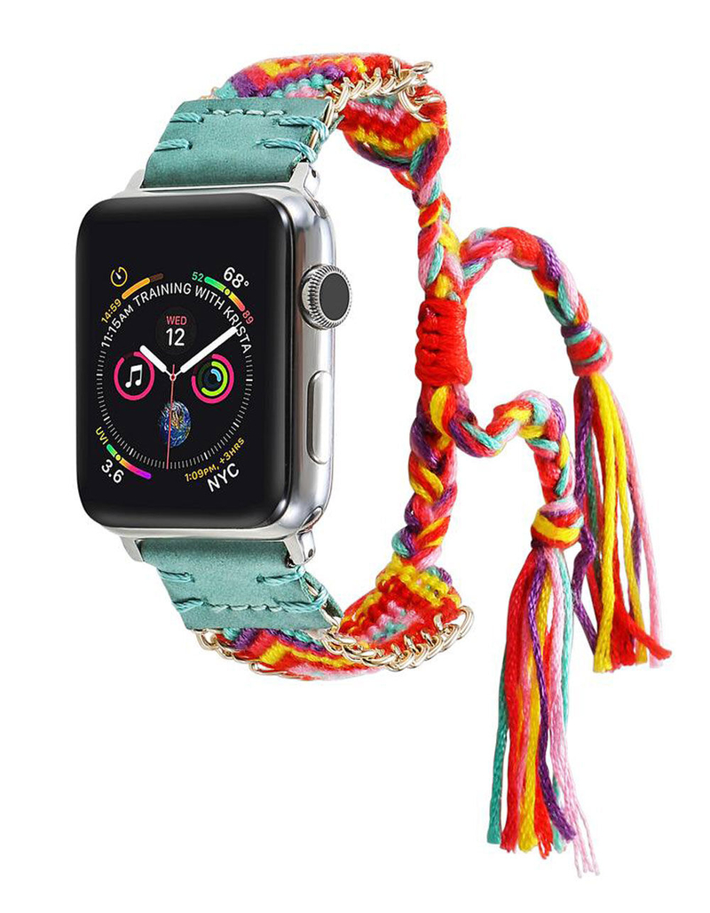 POSH TECH 38mm Friendship Bracelet Turquoise Apple Watch Wristband image number 0