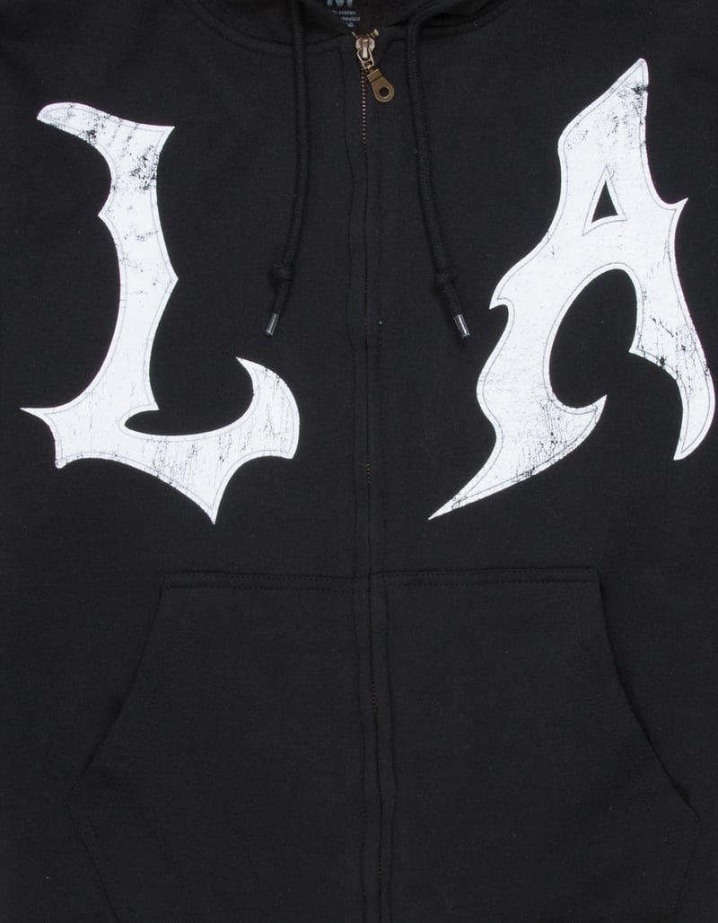 SAME GANG LA Grunge Mens Zip-Up Hoodie image number 2