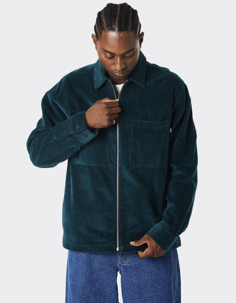 HUF Two Tone Corduroy Mens Zip-Up Shacket image number 4