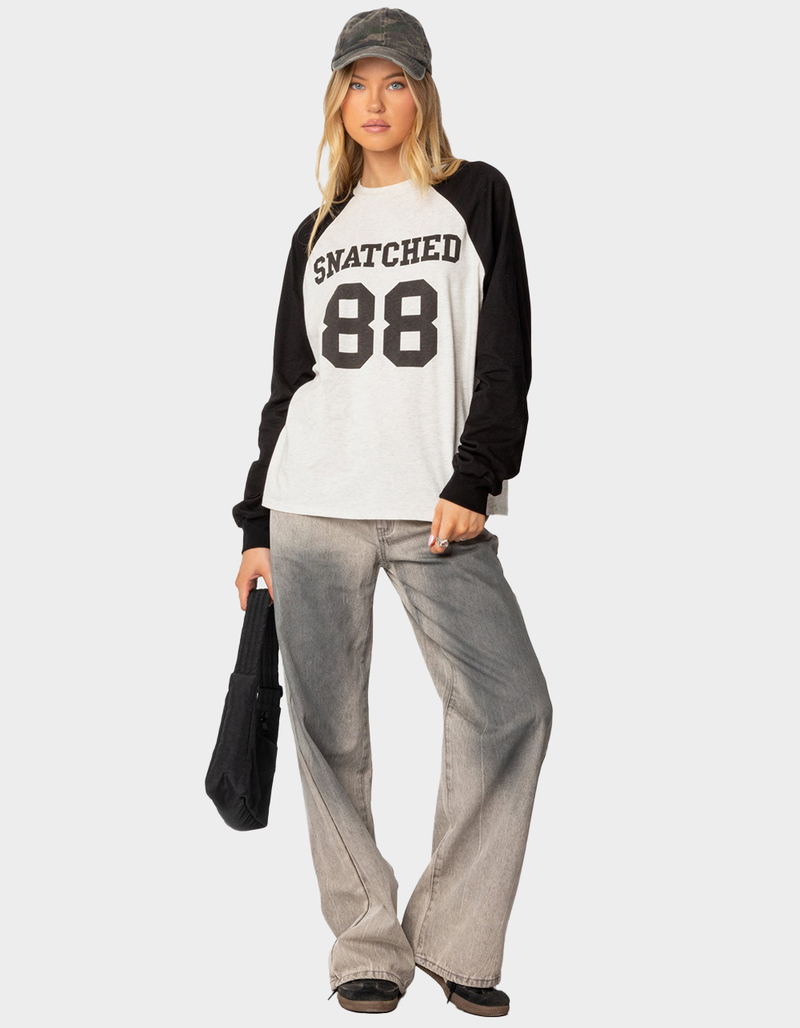 EDIKTED Snatched Oversized Long Sleeve Tee image number 1