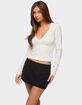 EDIKTED Kianah Polka Dot V-Neck Tee image number 2