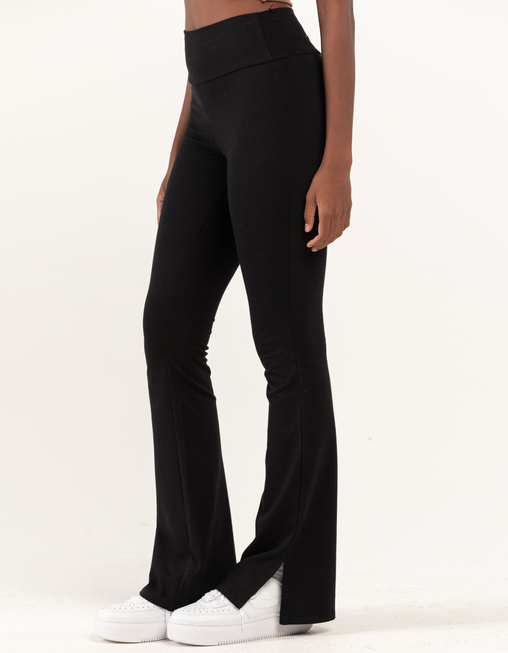FULL TILT Side Slit Womens Flare Pants 