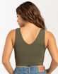 FULL TILT Seamless Deep V Womens Tank Top image number 3
