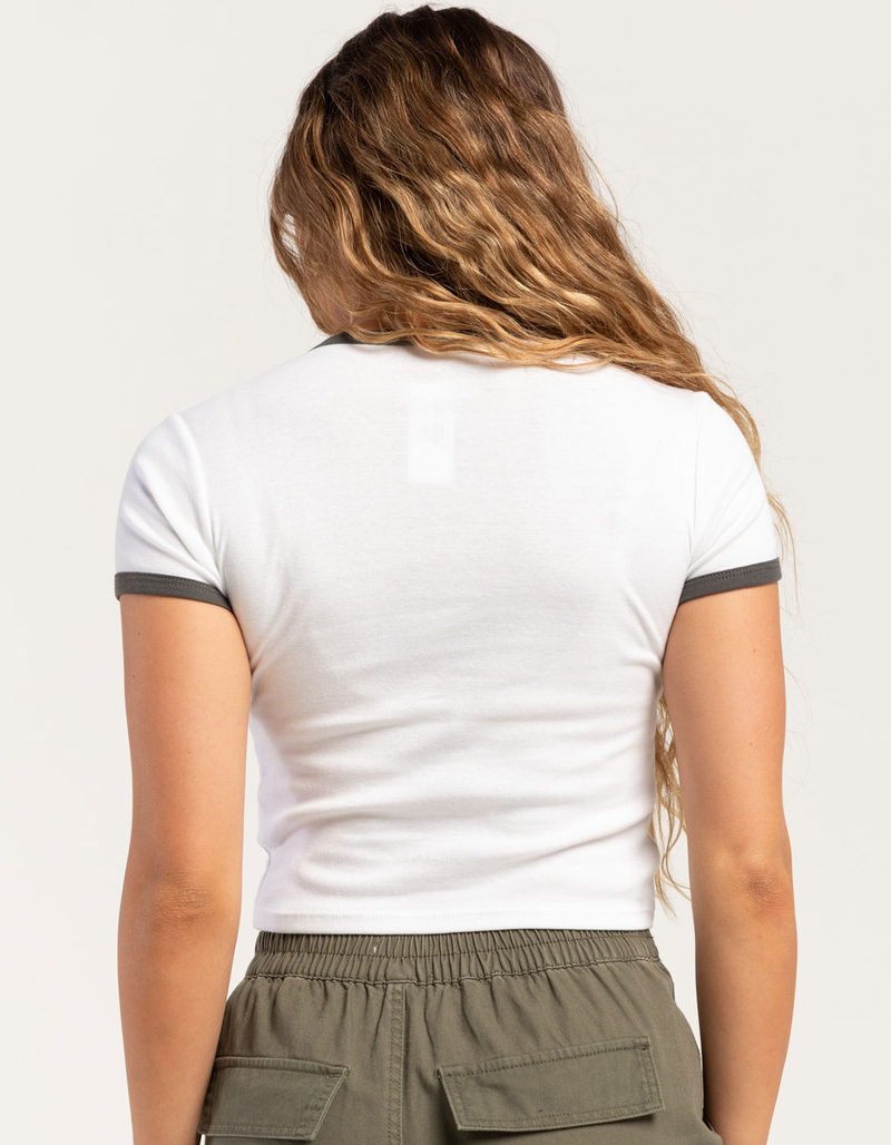 MONCHHICHI Womens Ringer Baby Tee image number 3