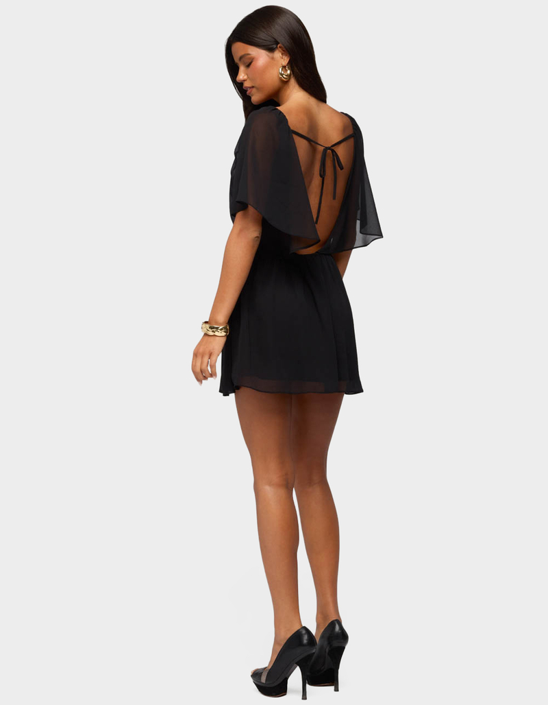 EDIKTED Rosalee Chiffon Babydoll Mini Dress image number 2