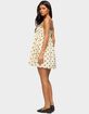 EDIKTED Polka Dot Linen Look Mini Dress image number 3