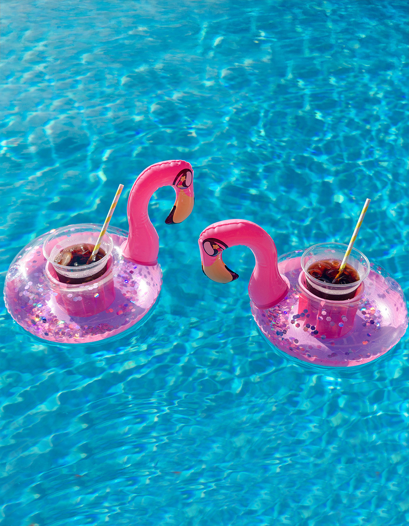 POOLCANDY 2 Pack Glitter Flamingo Drink Float image number 3