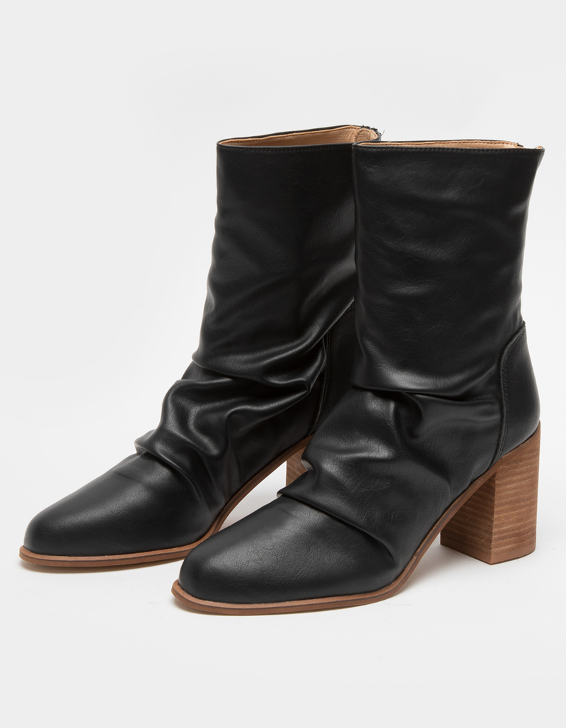 OASIS SOCIETY Ruched Womens Calf Boot image number 0