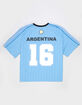 RSQ Mens Argentina Baggy Crop Soccer Jersey image number 2