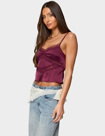 EDIKTED Tamar Satin Effect Tank Top Alternative Image