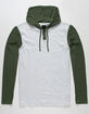 RVCA Pick Up II Mens Gray & Olive Lightweight Hoodie image number 1