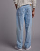 RSQ Mens Baggy Light Wash Denim Jeans image number 4