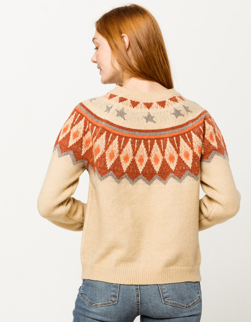 SKY AND SPARROW Fair Isle Womens Sweater image number 3