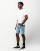 RSQ London Skinny Mens Ripped Denim Shorts image number 2