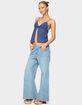 EDIKTED Otis Eyelet Split Front Tank Top image number 3
