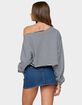 EDIKTED Aveline Off Shoulder Light Sweatshirt image number 3
