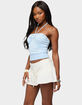 EDIKTED Citron Striped Halter Top image number 2