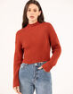 RSQ Womens Mock Neck Ribbed Drop Shoulder Sweater image number 4