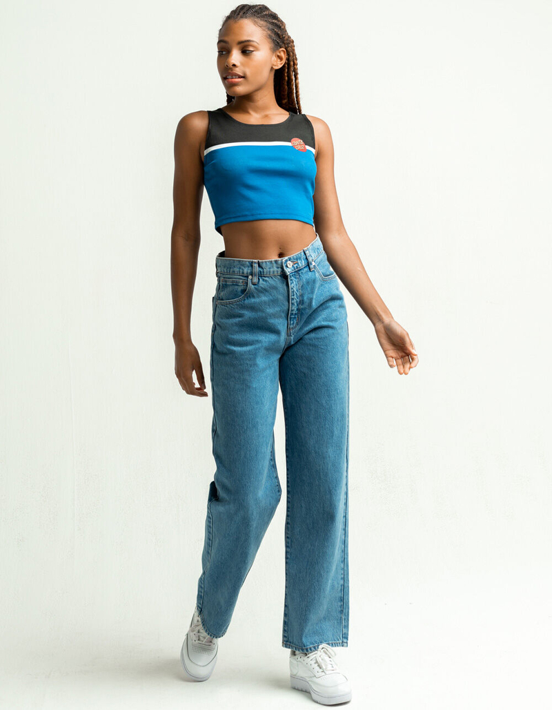 SANTA CRUZ Classic Dot Colorblock Womens Crop Tank image number 3