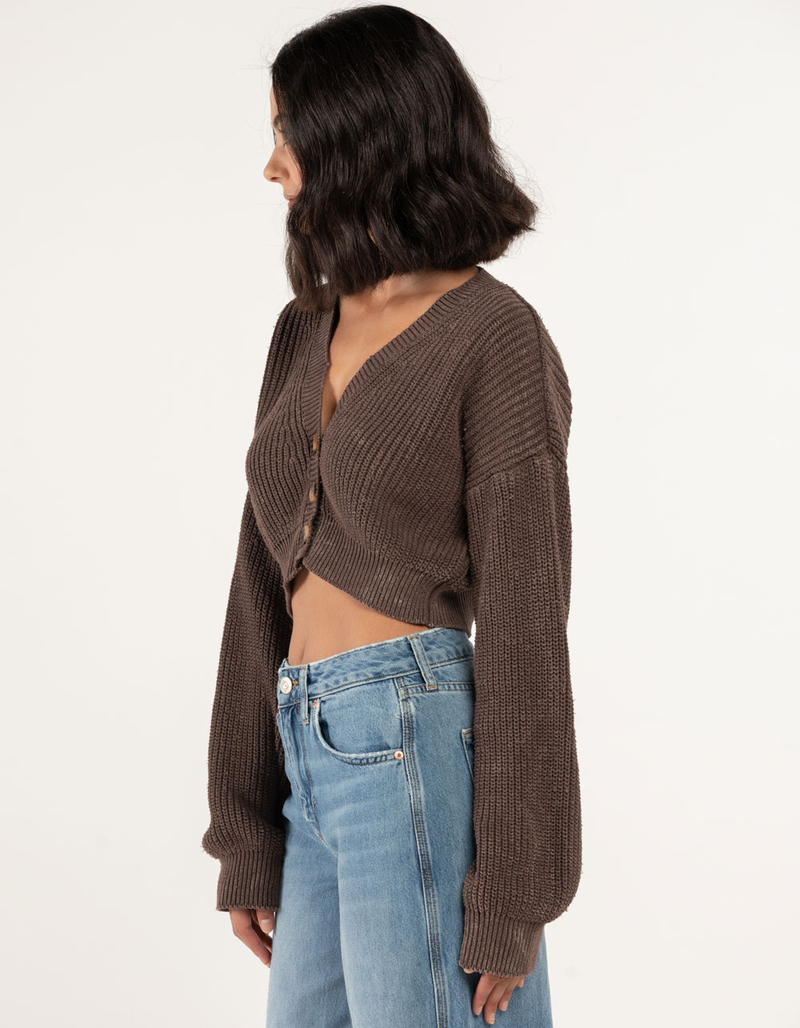 BDG Urban Outfitters Acid Washed Kai Womens Crop Cardigan  image number 1