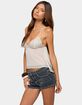 EDIKTED Studded Asymmetric Sheer Babydoll Top image number 2