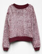 DESTINED Frosted Burgundy Girls Crew Sweatshirt image number 2
