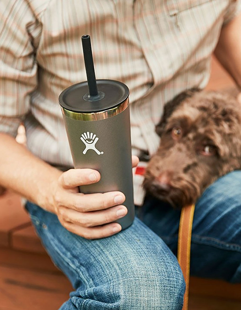 HYDRO FLASK 22oz Black Tumbler Straw image number 1