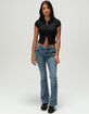 RSQ Womens Button Front Polo Shirt image number 2
