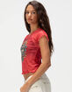 AFFLICTION Ginger Womens Mesh Raglan Tee image number 3