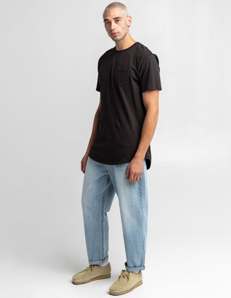 RSQ Mens Black Tall Pocket Tee image number 5