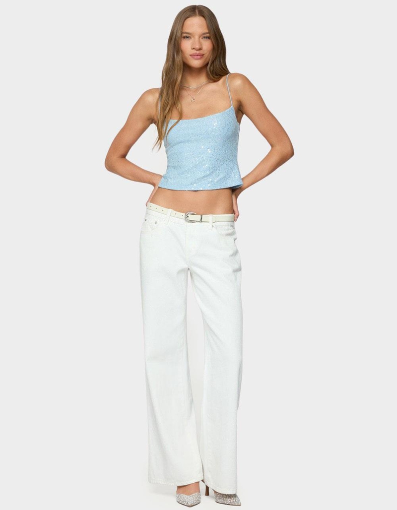 EDIKTED Metallic & Sequin Textured Tank Top image number 2