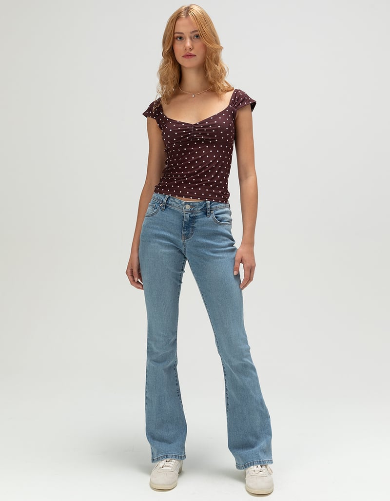 RSQ Womens Pocketless Low Rise Bootcut Jeans image number 4