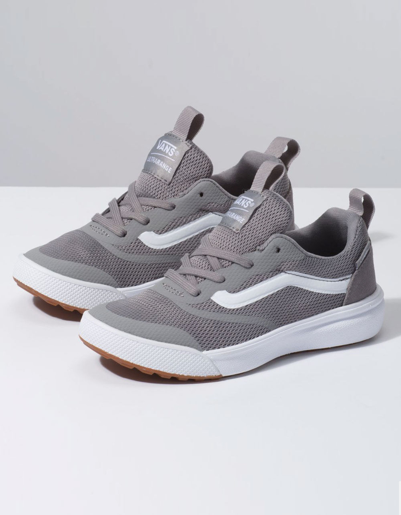 VANS UltraRange RapidWeld Frost Gray & True White Kids Shoes image number 1