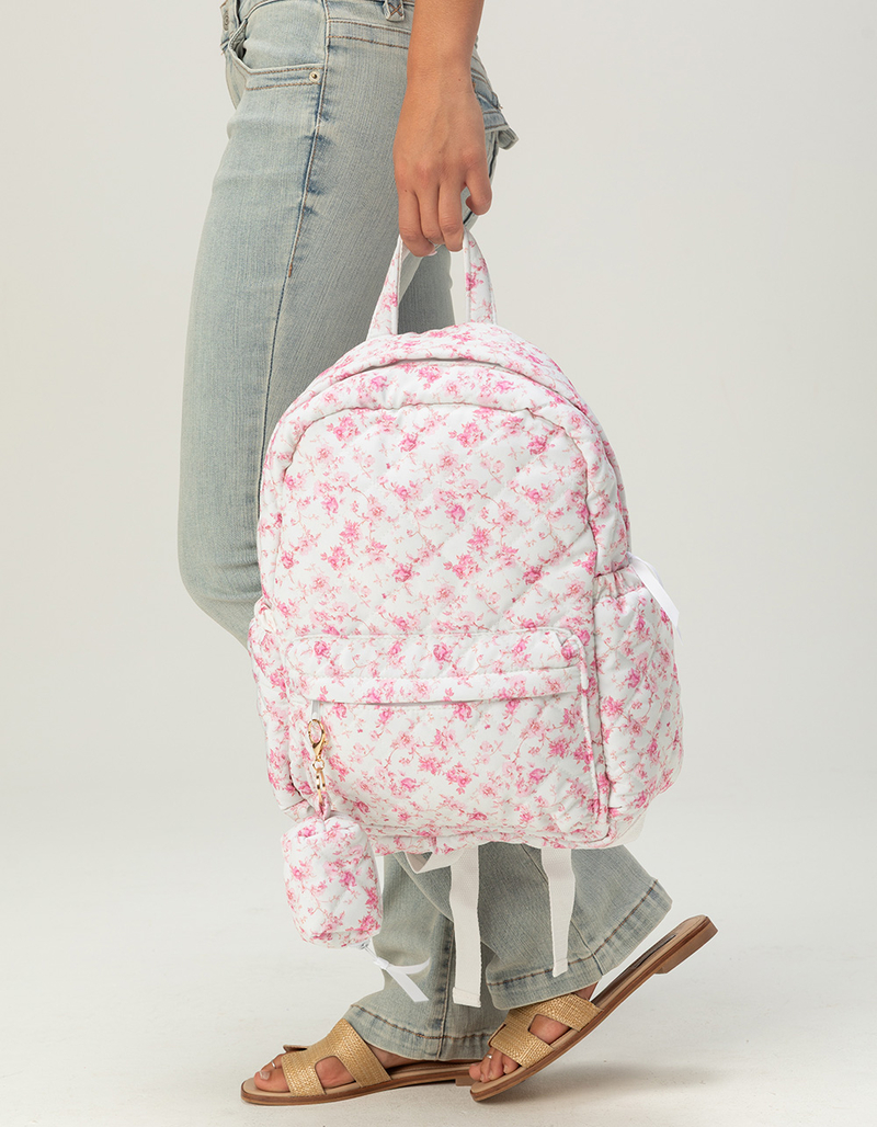 TILLYS Quilted Floral Backpack image number 11